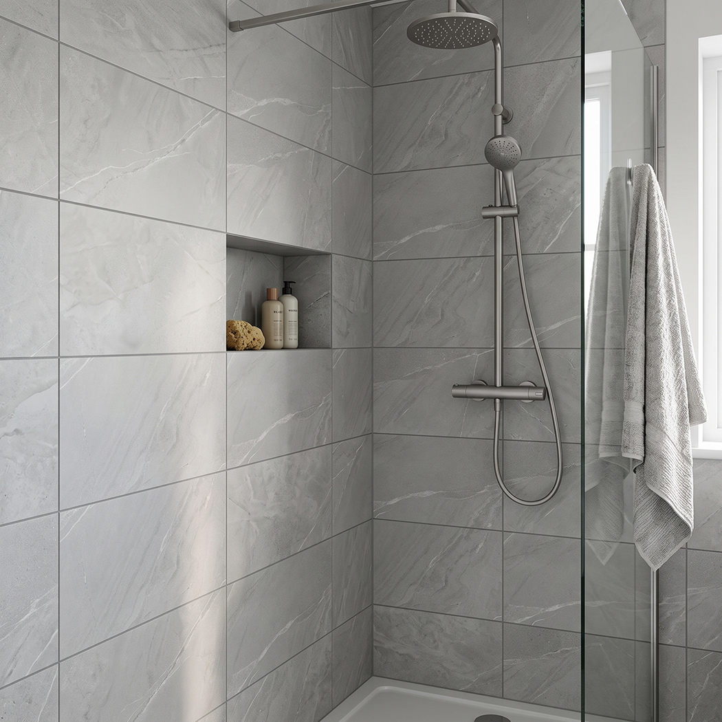 Alabaster Grey Stone Effect Porcelain 30x60cm
