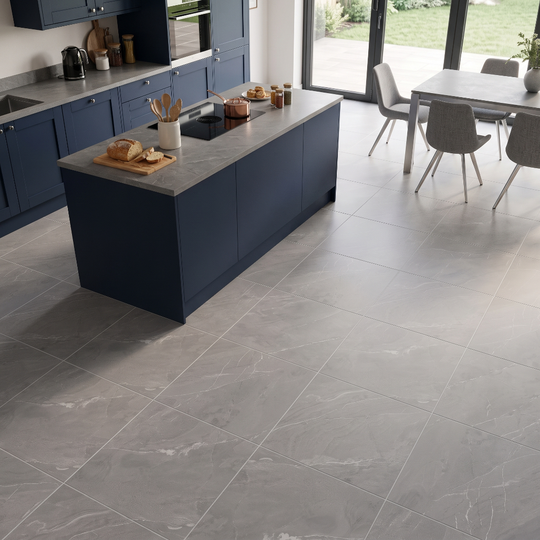 Alabaster Grey Stone Effect Porcelain 60x60cm