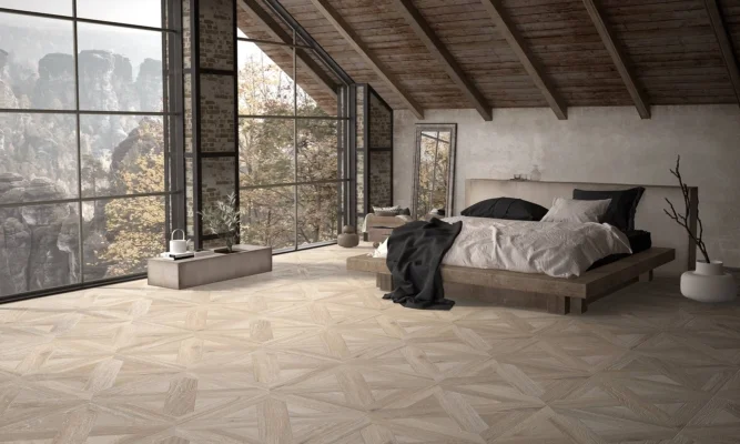 Alberta Roble Parquet Wood Effect Porcelain 60x60cm