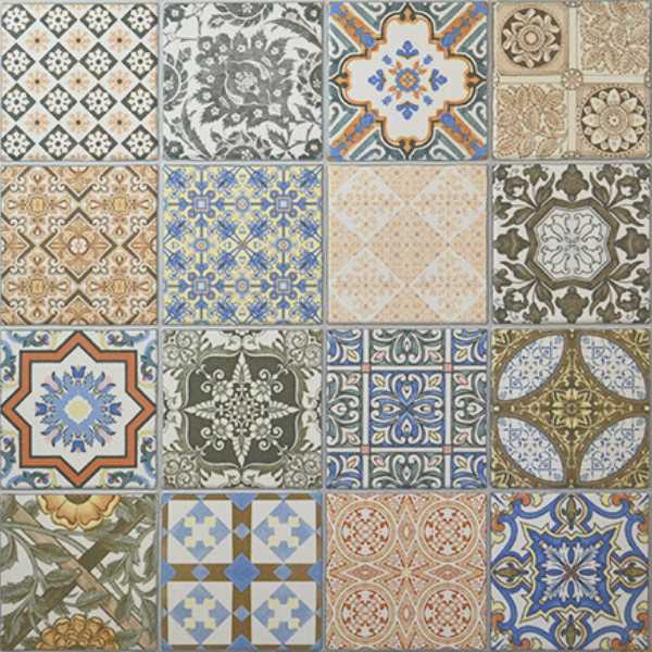 Antalya Multi Pattern Porcelain 44.2x44.2cm