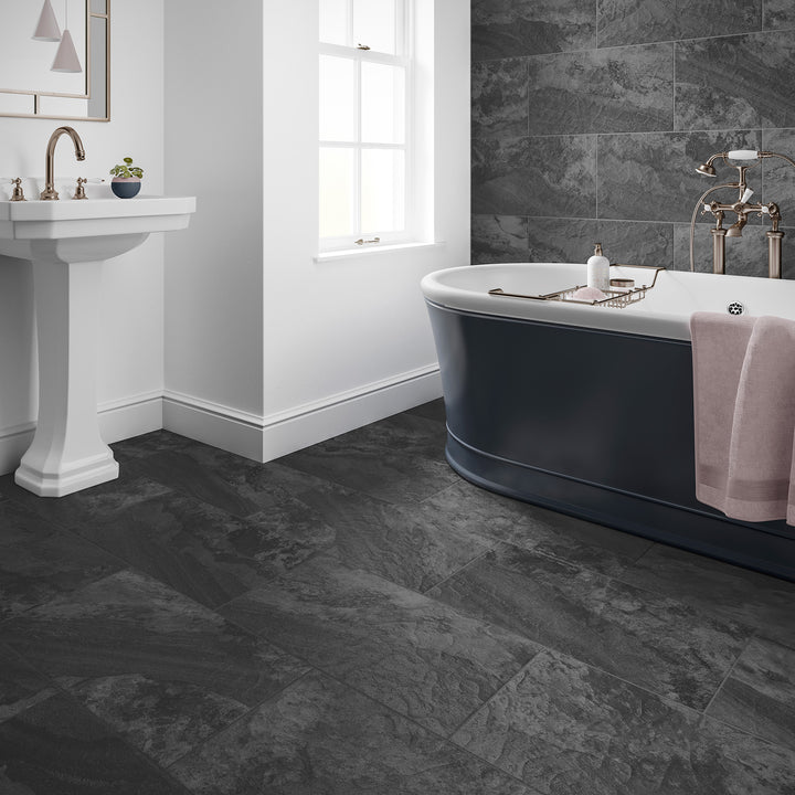 Antica Black Slate Effect Porcelain 30x60cm