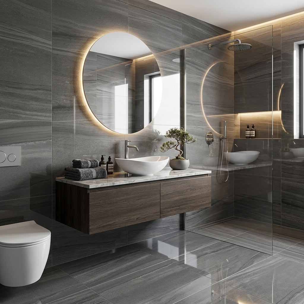 Arthur Charcoal Polished Porcelain 60x120cm
