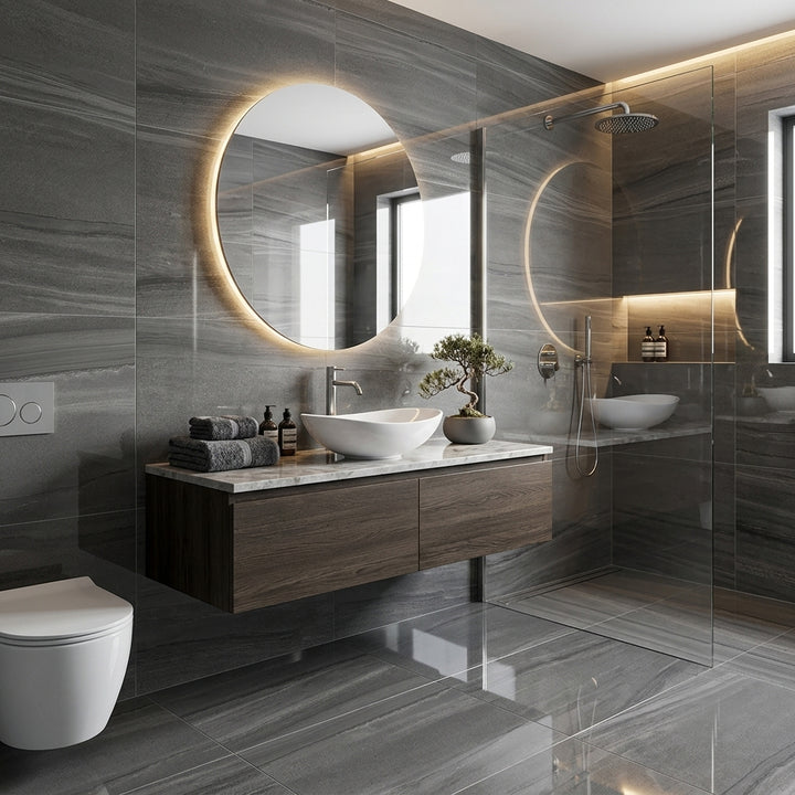 Arthur Charcoal Polished Porcelain 60x120cm