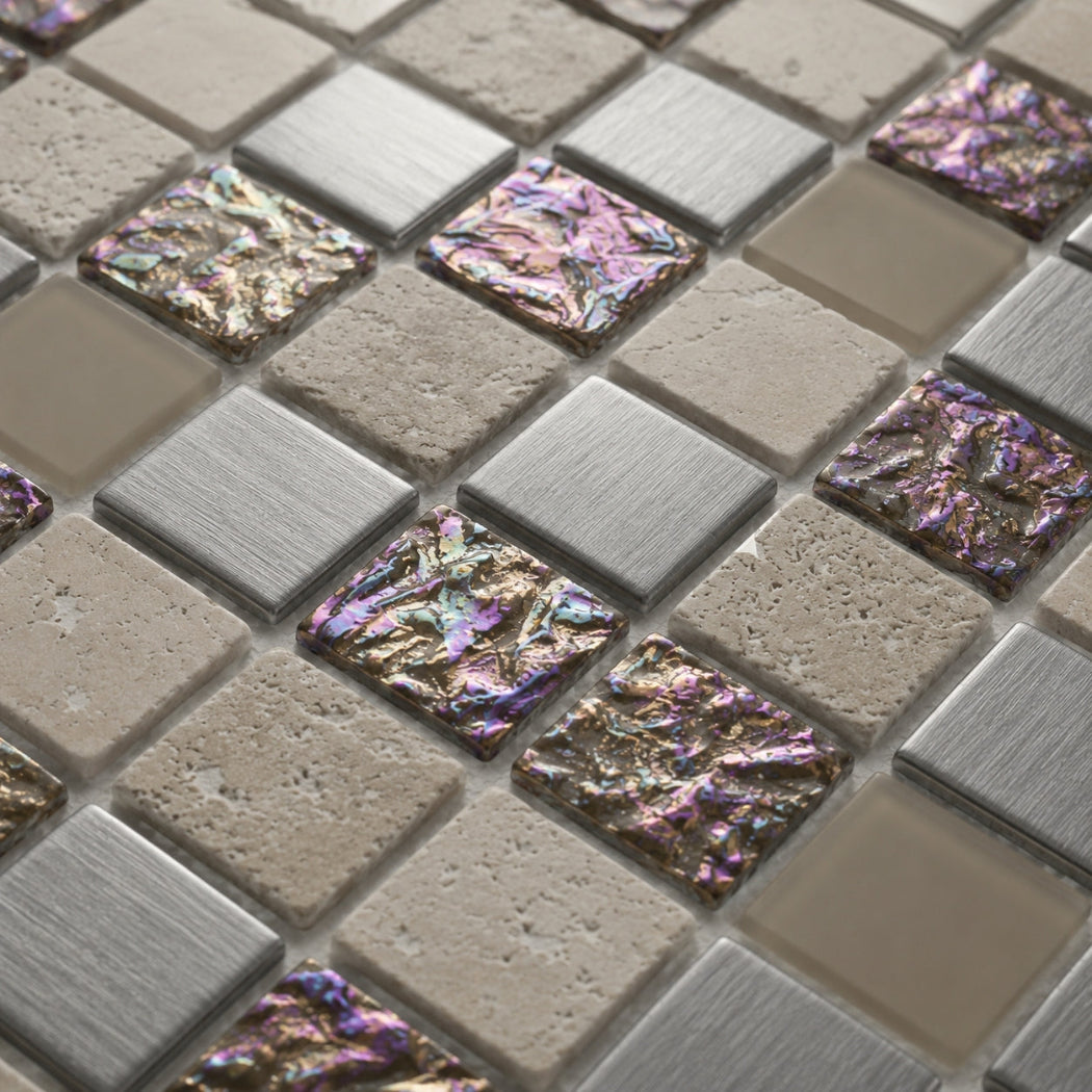 Athens Travertine 1.5cm Mosaic 30x30cm