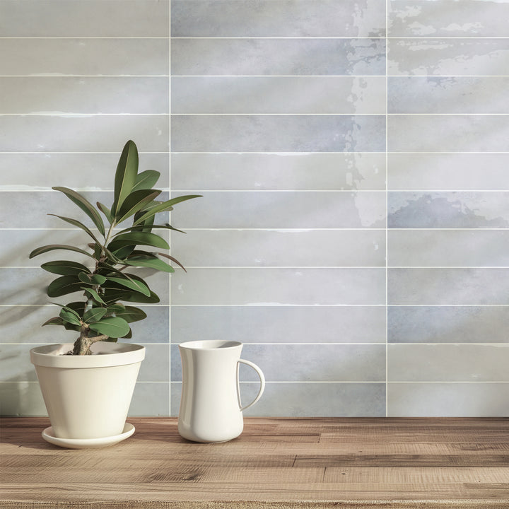 Azulejo Tones Gris Ceramic 10.7x53cm