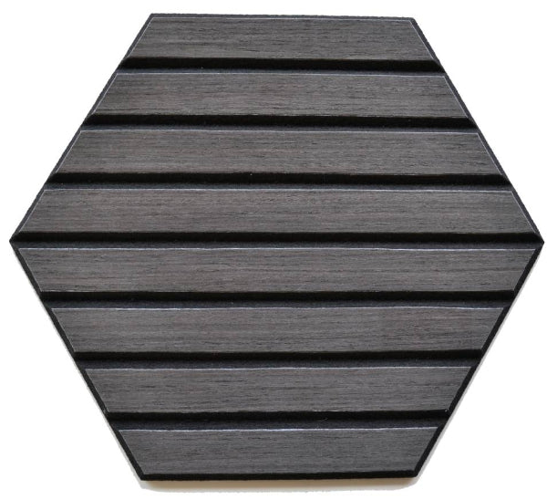 Acoustic Black Hex Self Adhesive 26x30cm