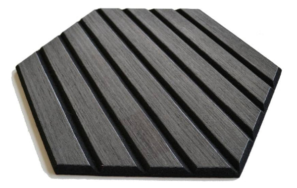 Acoustic Black Hex Self Adhesive 26x30cm