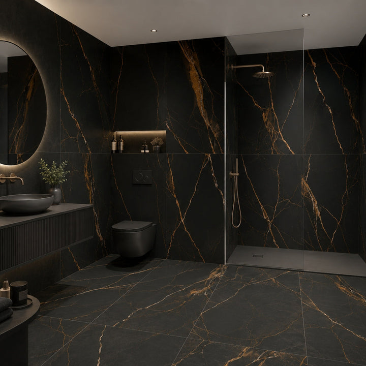 Black Gold Matt Porcelain 60x120 cm