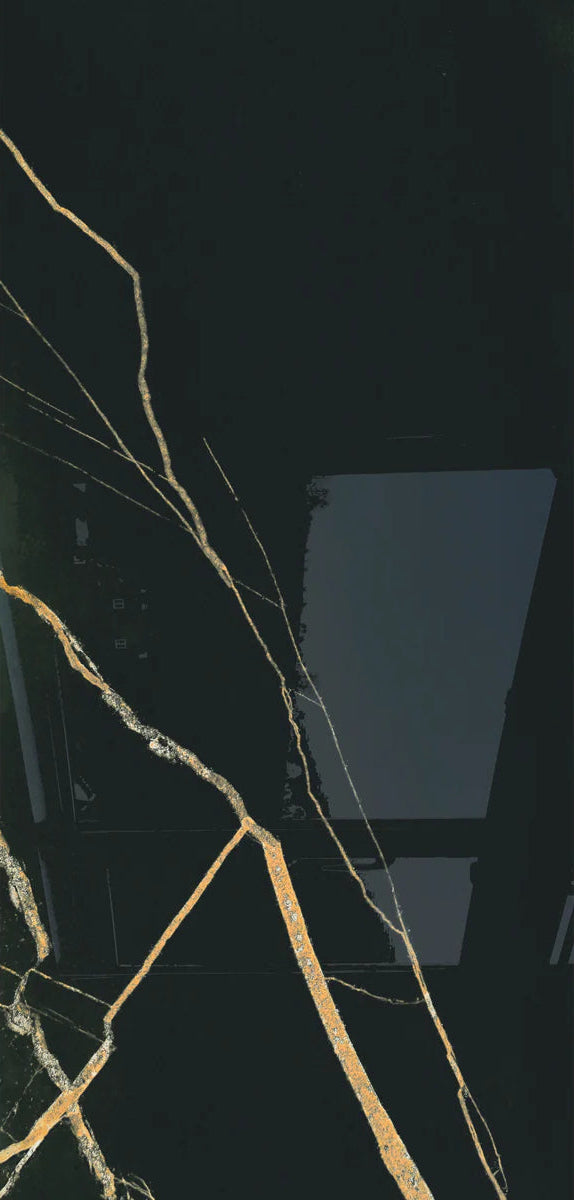 Black Gold Polished Porcelain 60x120 cm