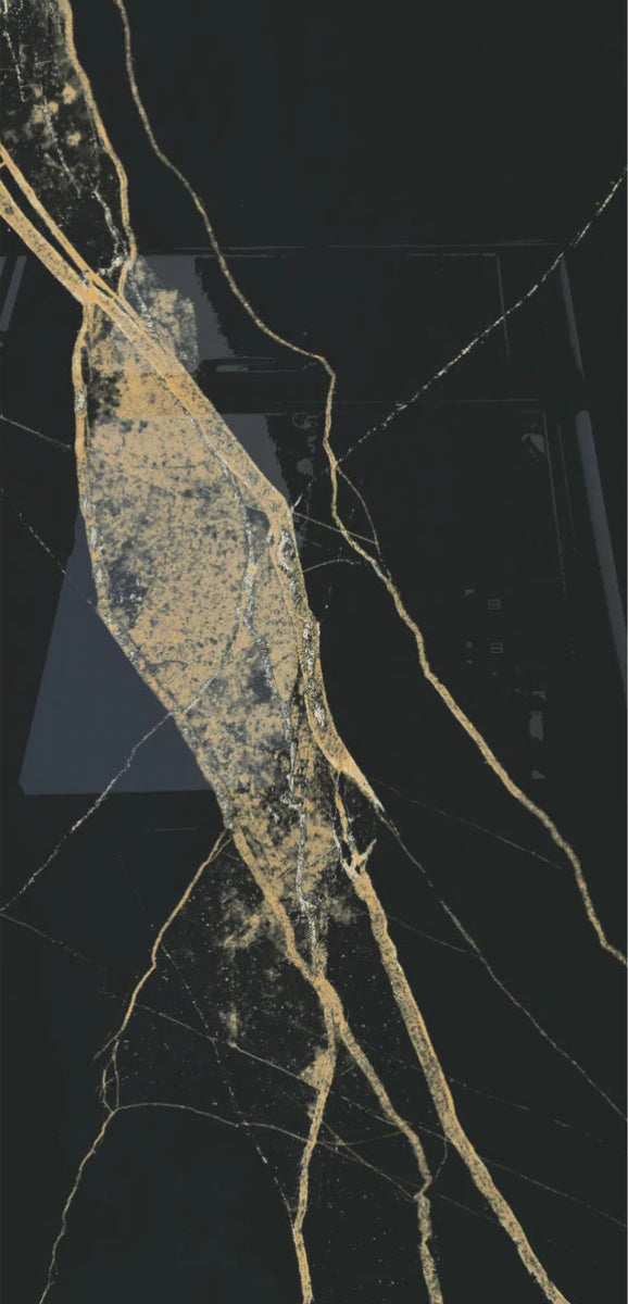 Black Gold Polished Porcelain 60x120 cm