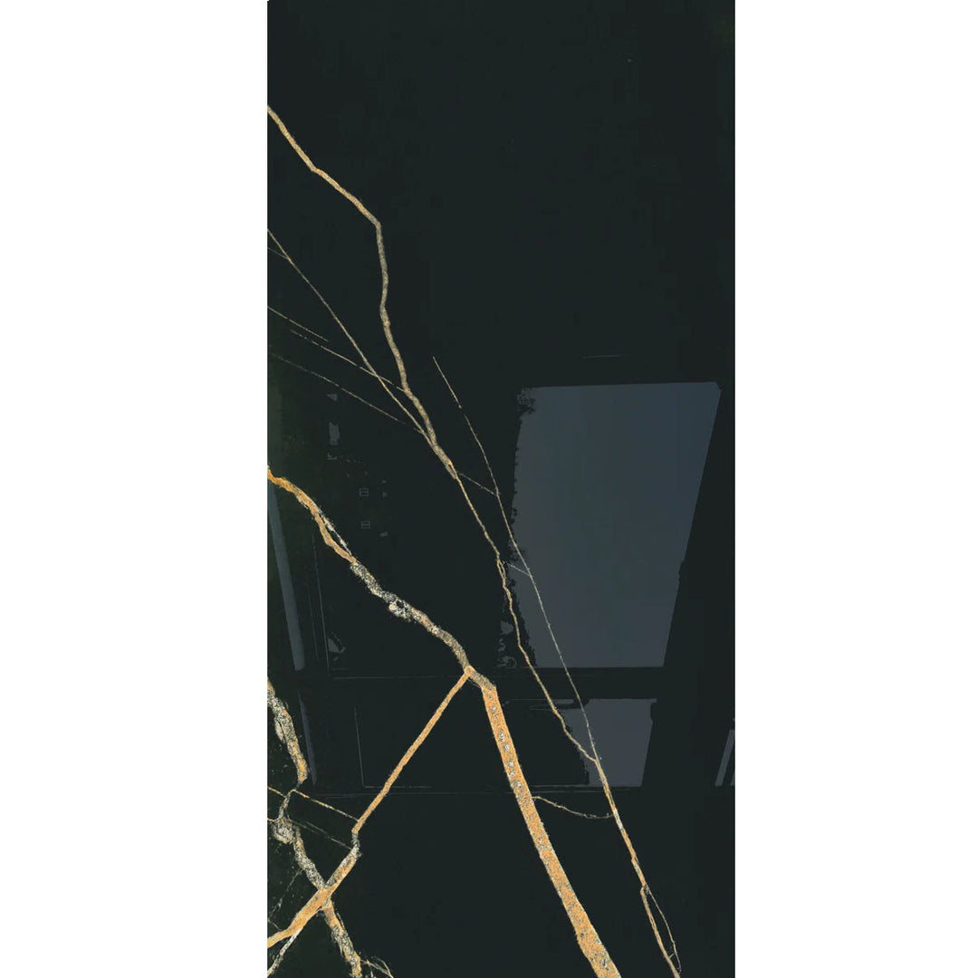 Black Gold Polished Porcelain 60x120 cm