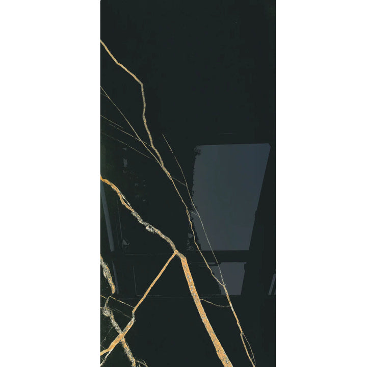 Black Gold Polished Porcelain 60x120 cm