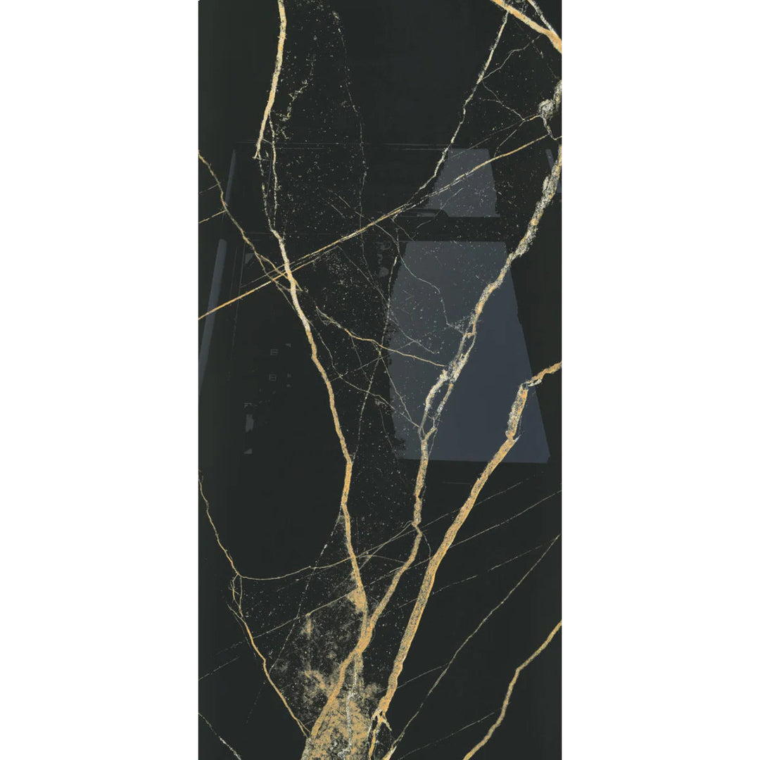 Black Gold Polished Porcelain 60x120 cm
