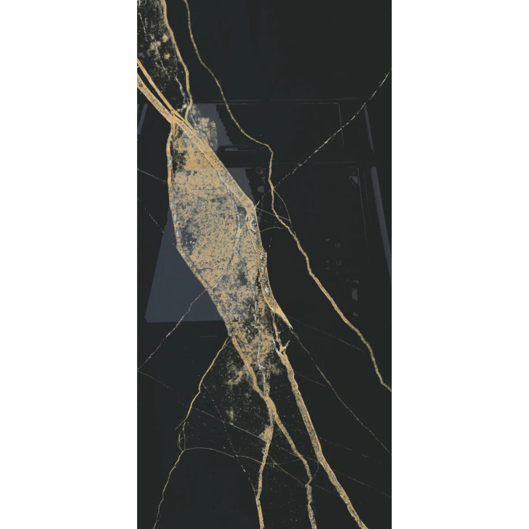 Black Gold Polished Porcelain 60x120 cm