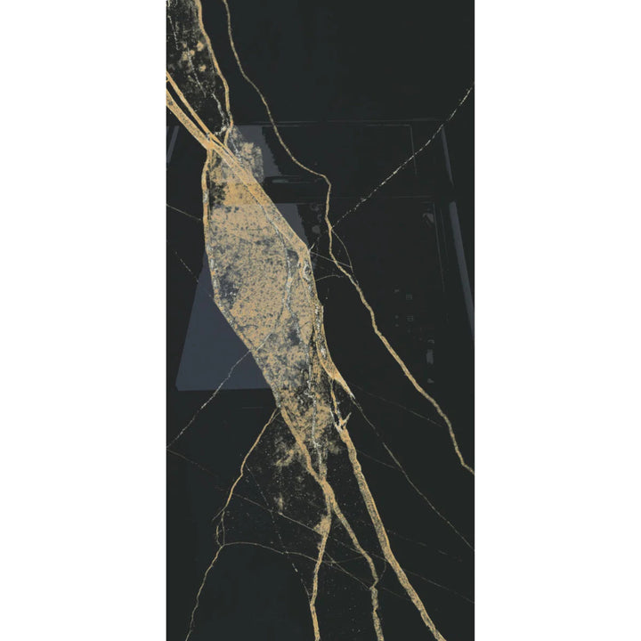 Black Gold Polished Porcelain 60x120 cm