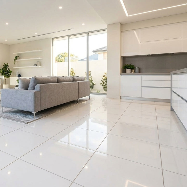 Bright White Polished Porcelain 60x60cm