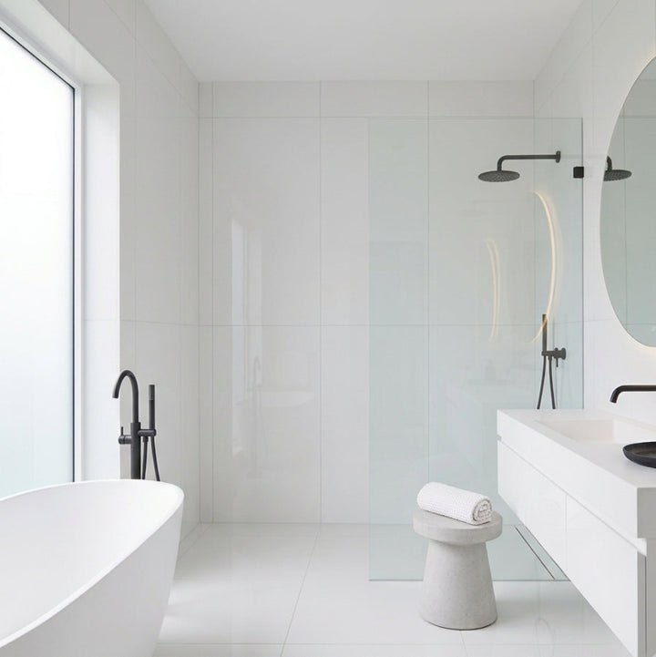 Bright White Polished Porcelain 60x120cm