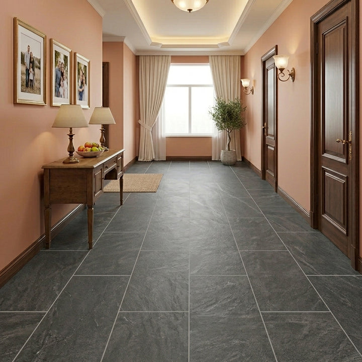 Buckingham Anthracite Stone Effect Porcelain 30x60cm
