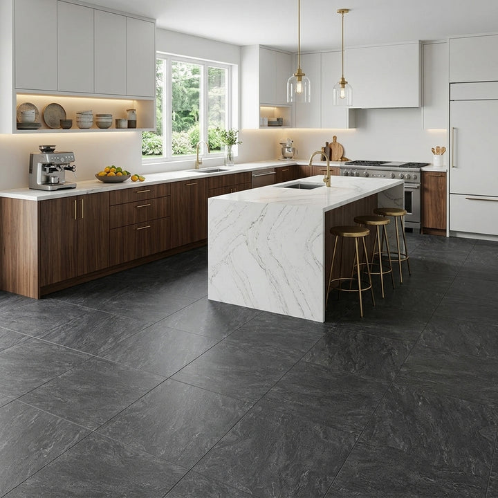 Buckingham Anthracite Stone Effect Porcelain 60x60cm