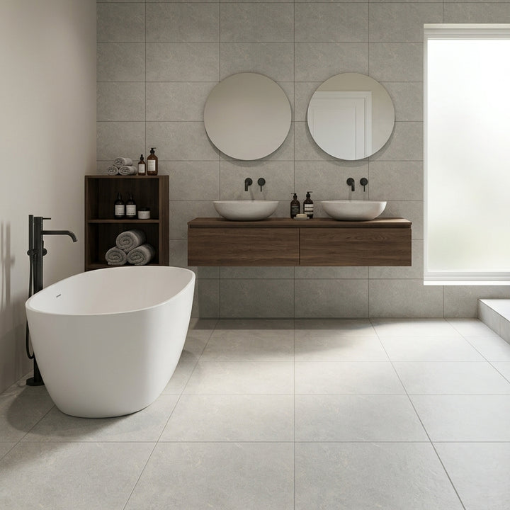 Buckingham Silver Stone Effect Porcelain 30x60cm