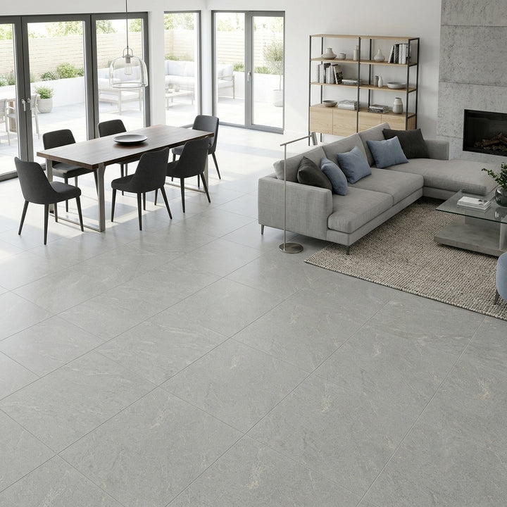 Buckingham Silver Stone Effect Porcelain 60x60cm