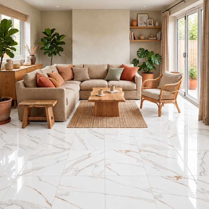 Calacatta Gold Polished Porcelain 60x60cm