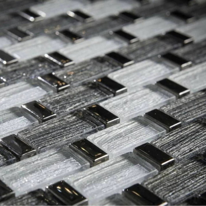Capella Brick Pewter Mosaic 30x30cm