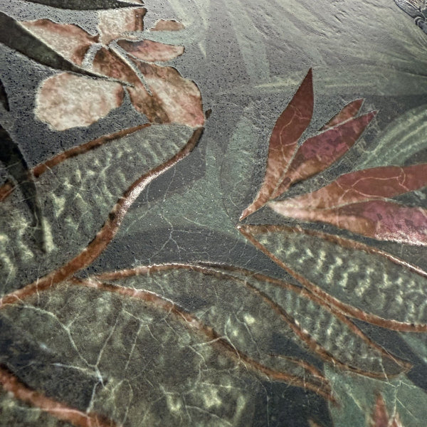 Caribbean Floral Black Porcelain 60x120cm