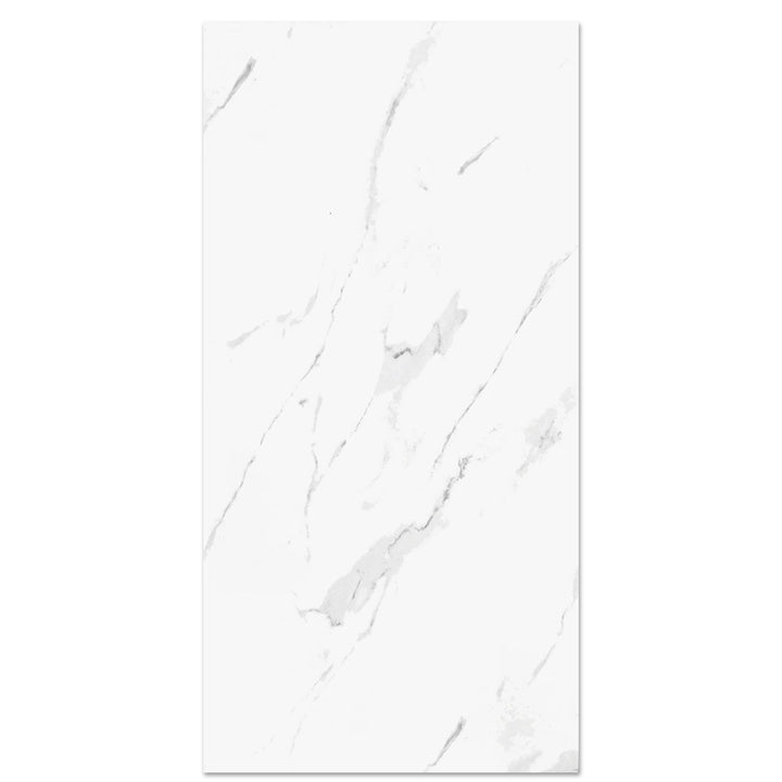 Carrara White Marble Effect Polished Porcelain 60x120cm