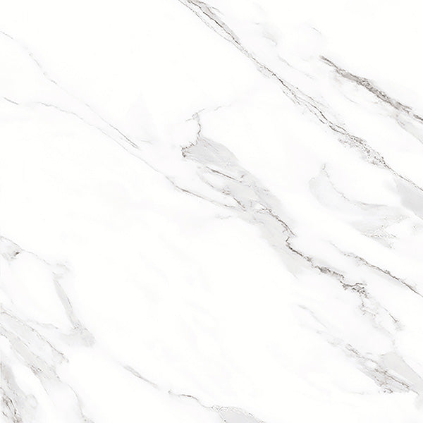 Carrara White Marble Effect Polished Porcelain 60x60cm
