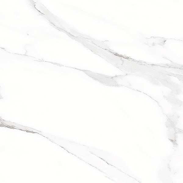 Carrara White Marble Effect Polished Porcelain 60x60cm