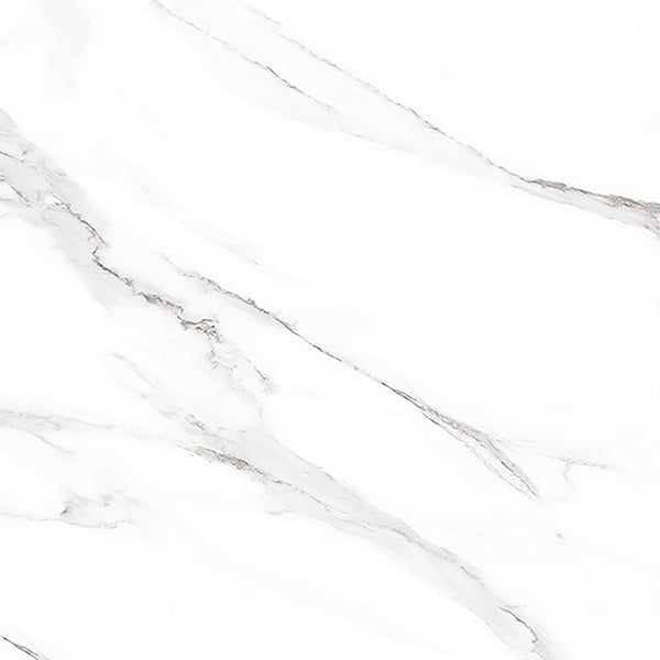 Carrara White Marble Effect Polished Porcelain 60x60cm