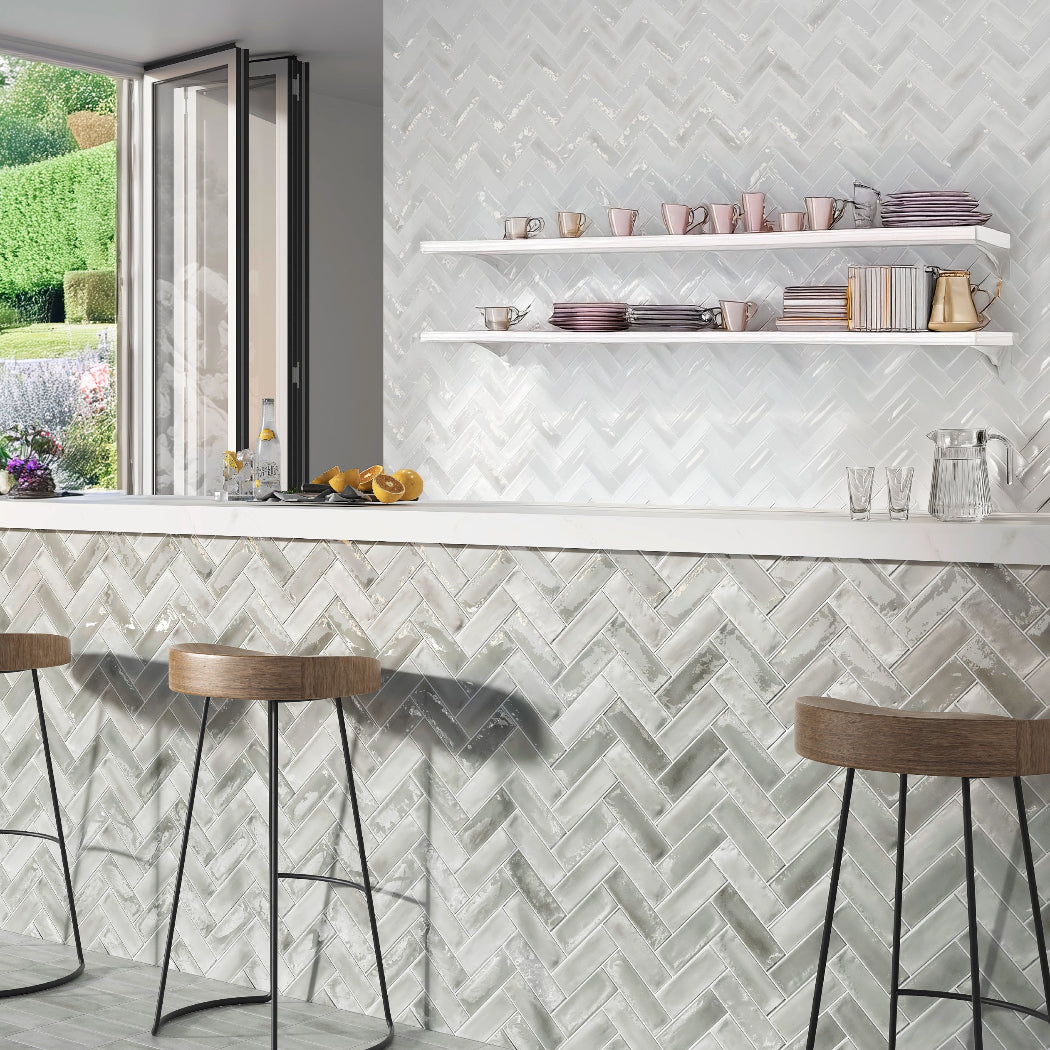 Chalet Steel Grey Gloss Porcelain 5x15cm