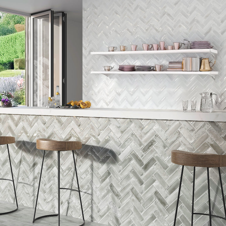 Chalet Steel Grey Gloss Porcelain 5x15cm