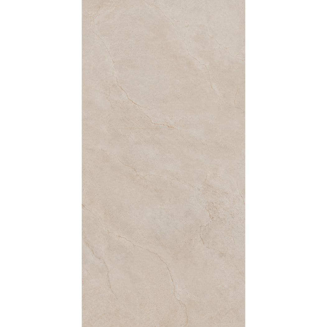 Crema Marfil Beige Marble Effect Polished Porcelain 60x120cm