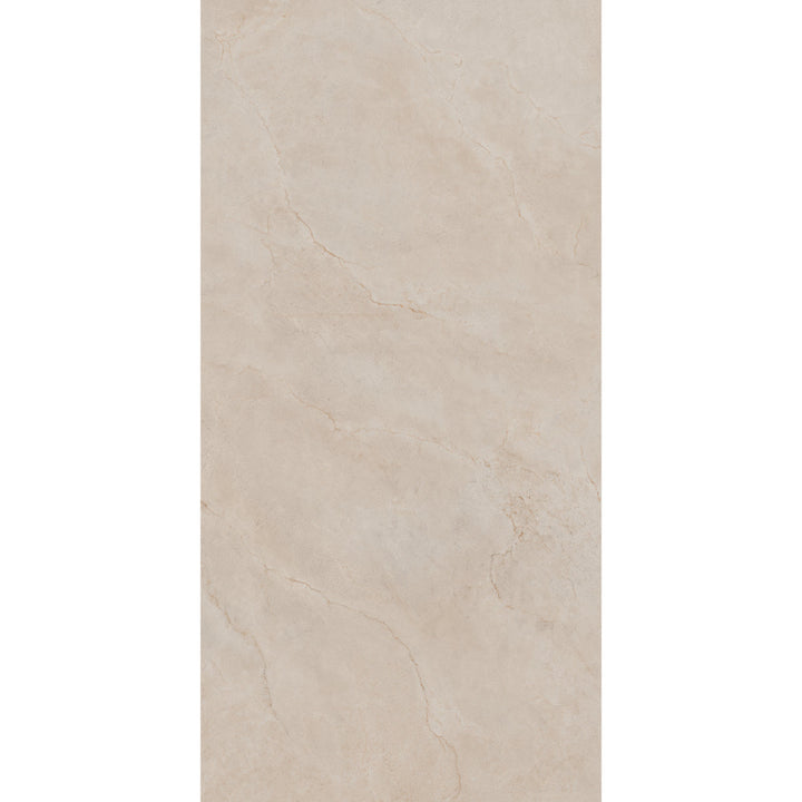 Crema Marfil Beige Marble Effect Polished Porcelain 60x120cm