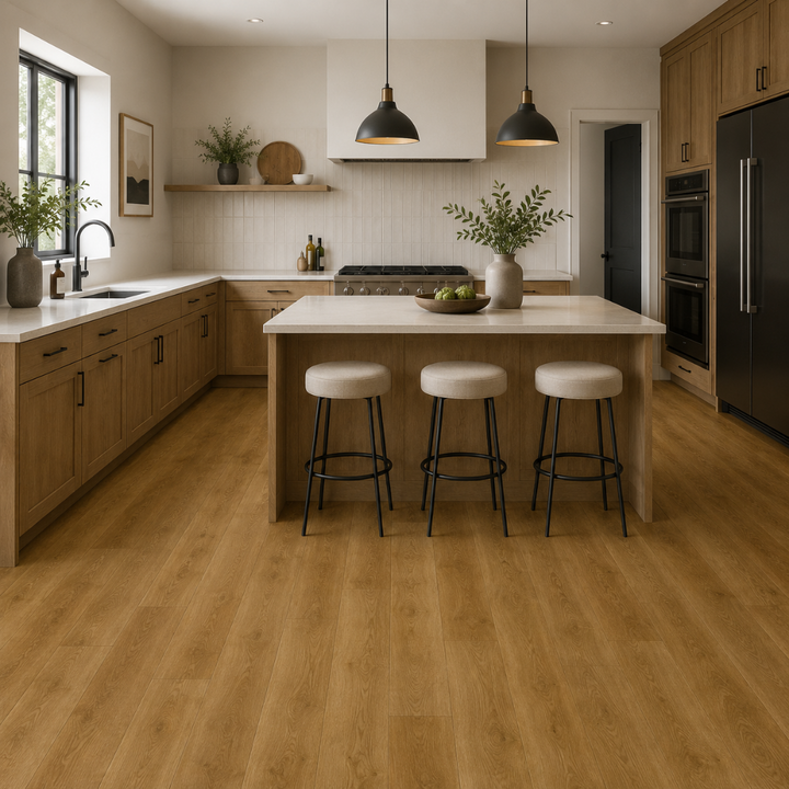Evermore Medium Oak SPC Flooring 17.8x121.9cm