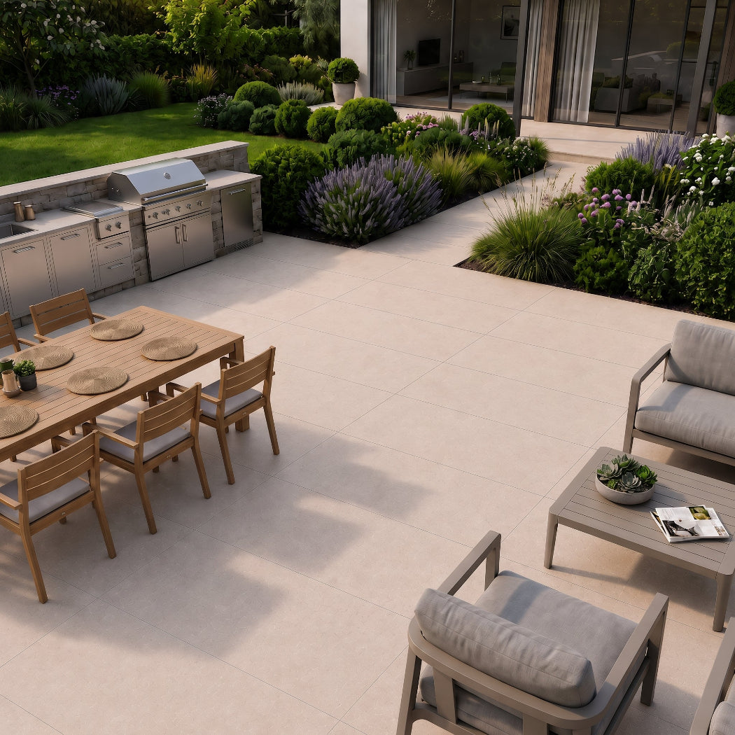 Saray Bone 2cm Stone Effect Outdoor Porcelain 60x120cm