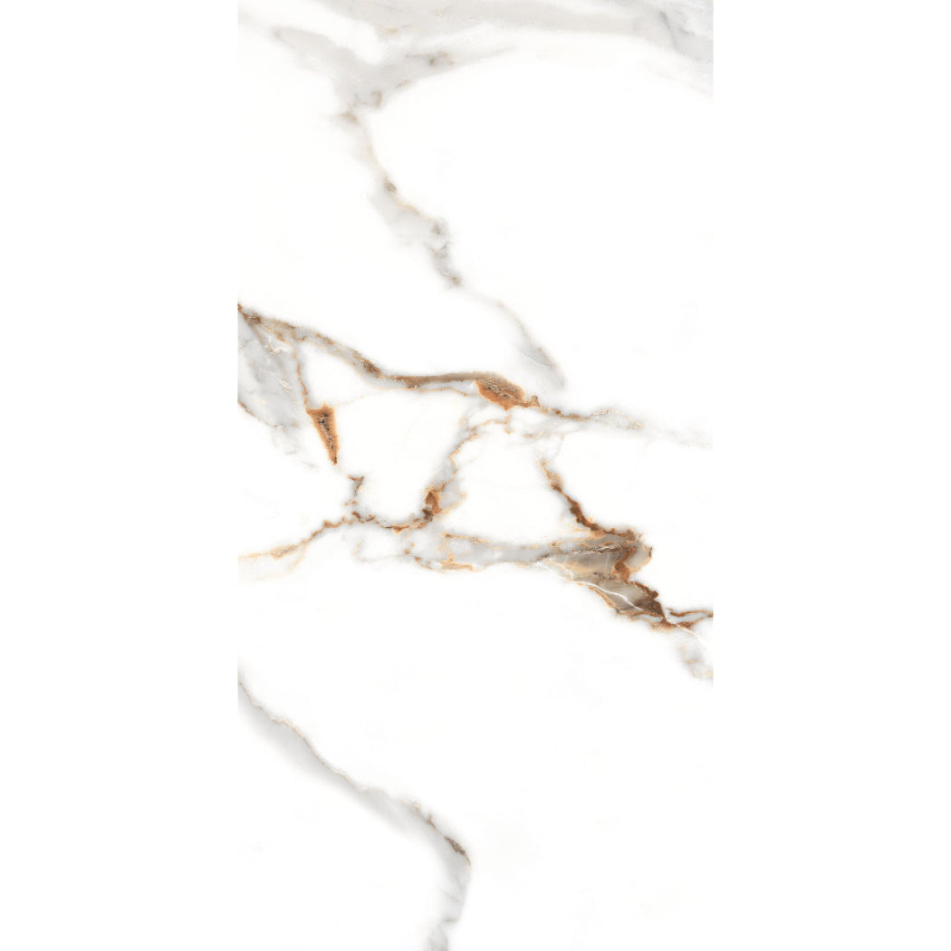 Golden Statuario Marble Effect Matt Porcelain 60x120cm