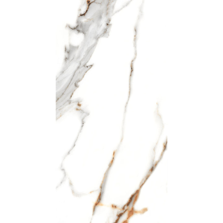 Golden Statuario Marble Effect Matt Porcelain 60x120cm