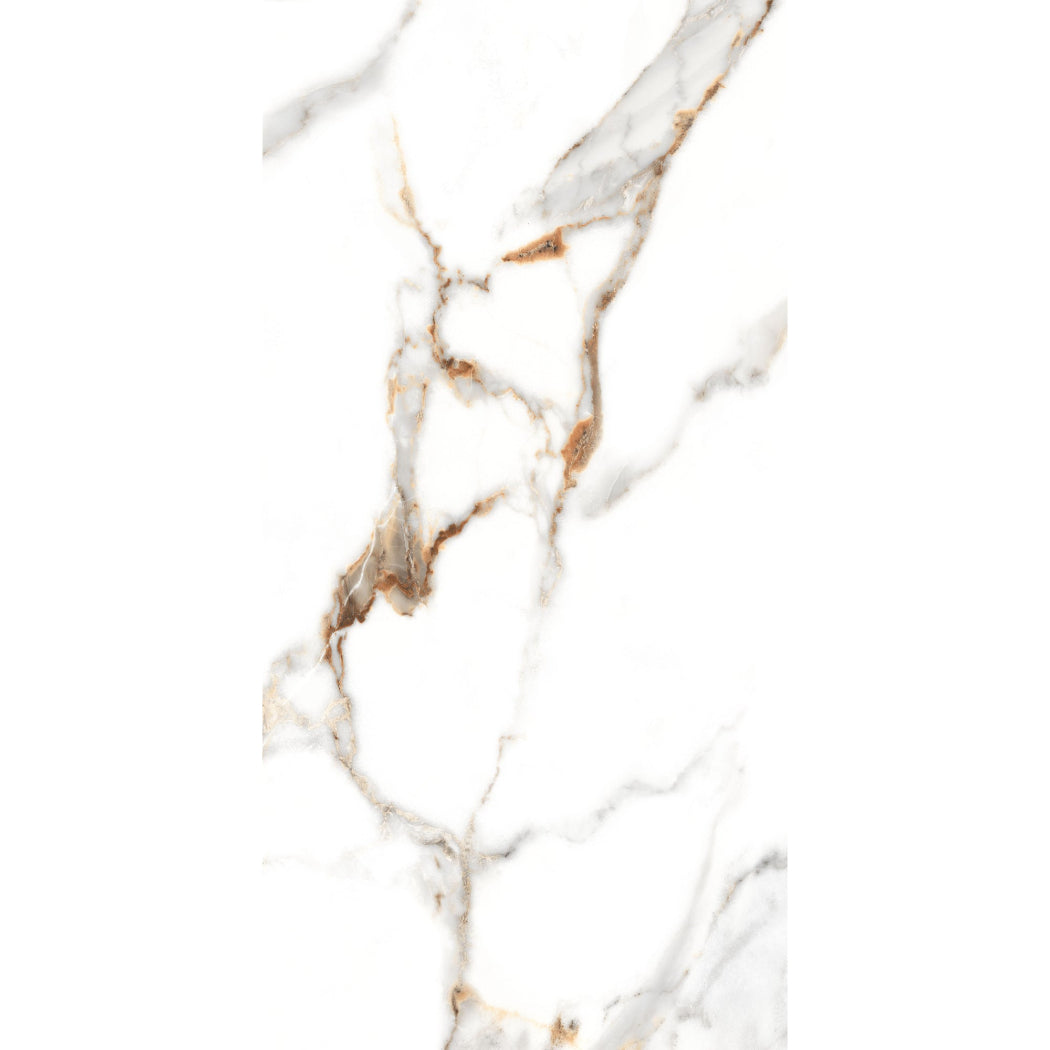 Golden Statuario Marble Effect Matt Porcelain 60x120cm