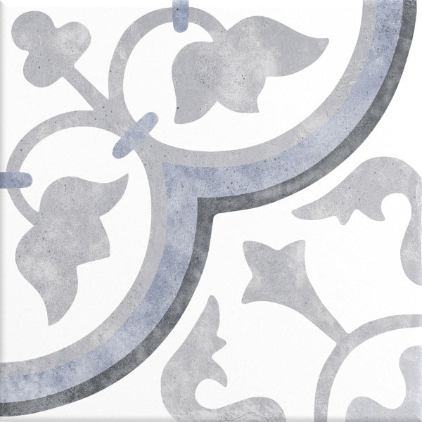 Heritage Grey Georgian Pattern Porcelain 20x20cm