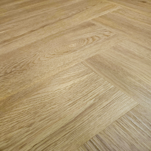 Herringbone Light Oak Click SPC Flooring 15x75cm