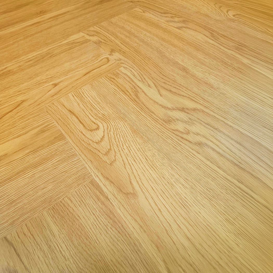 Herringbone Medium Oak Click SPC Flooring 15x75cm