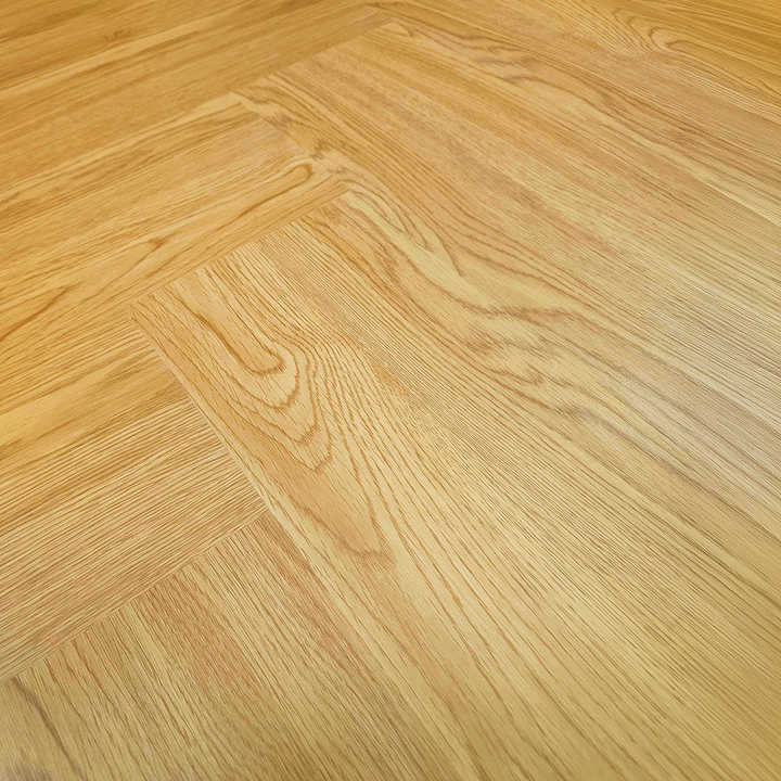 Herringbone Medium Oak Click SPC Flooring 15x75cm