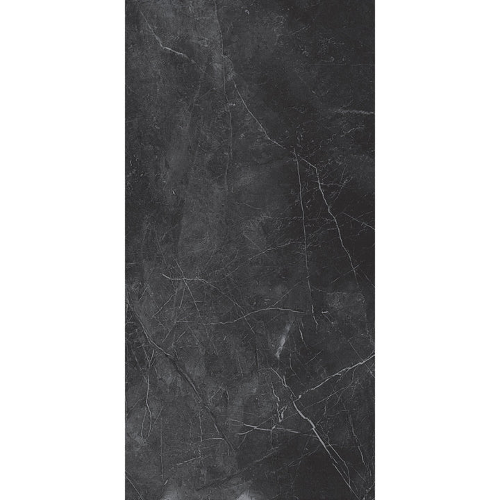 Horizon Black Marble Effect Polished Porcelain 30x60cm