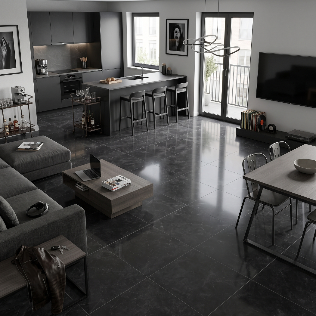 Kitchen Tiles, The Horizon Polished Marble Effect Tile Collection