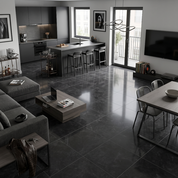 Kitchen Tiles, The Horizon Polished Marble Effect Tile Collection
