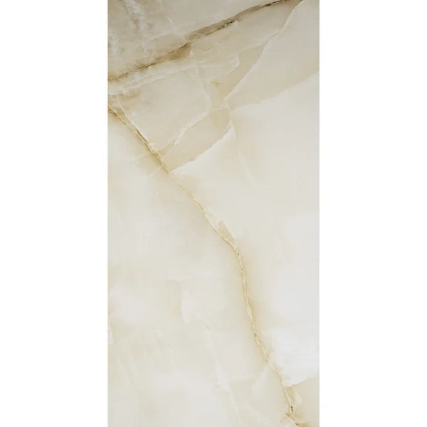 Ivory Gloss Onyx Effect Ceramic 30x60cm
