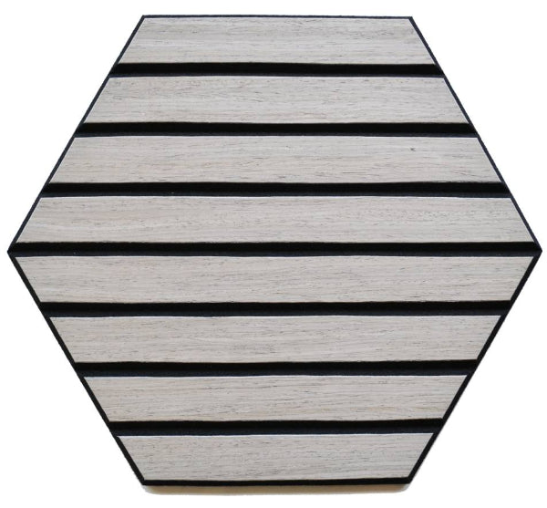 Acoustic Grey Hex Self Adhesive 26x30cm